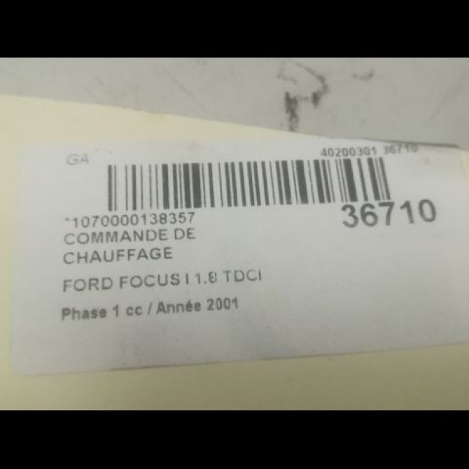 Commande de chauffage occasion FORD FOCUS I Phase 1 10-1998->09-2004 1.8 TDCI 115ch 3