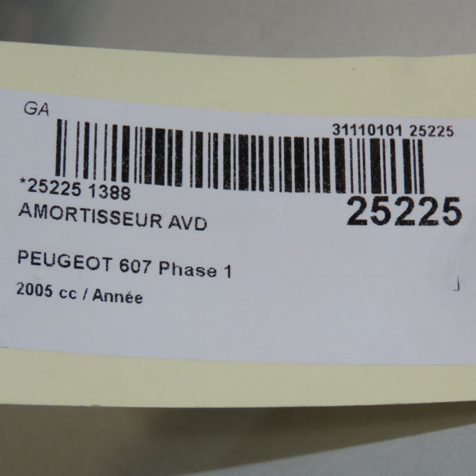 Amortisseur avant droit occasion PEUGEOT 607 Phase 1 11-1999->09-2004 5202QQ 4