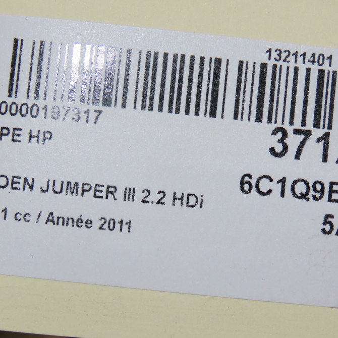 Pompe hp occasion CITROEN JUMPER III Phase 1 06-2006->... 2.2 HDi 100ch 1920KW 6