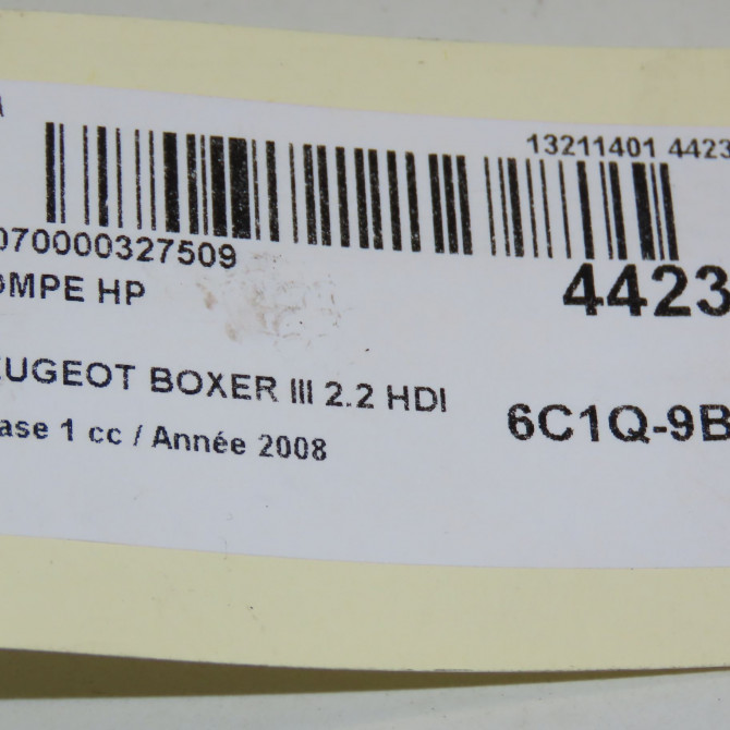 Pompe hp occasion PEUGEOT BOXER III Phase 1 06-2006->... 2.2 HDI 100ch 1920KW 5
