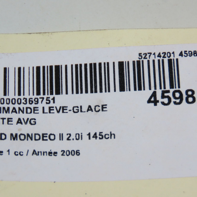 Commande lève-glace porte avant gauche occasion FORD MONDEO II Phase 1 09-2000->06-2007 2.0i 145ch 1230391 4