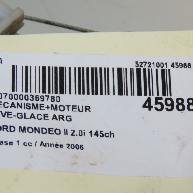Mecanisme+moteur leve-glace arg occasion FORD MONDEO II Phase 1 09-2000->06-2007 2.0i 145ch 1320875 7