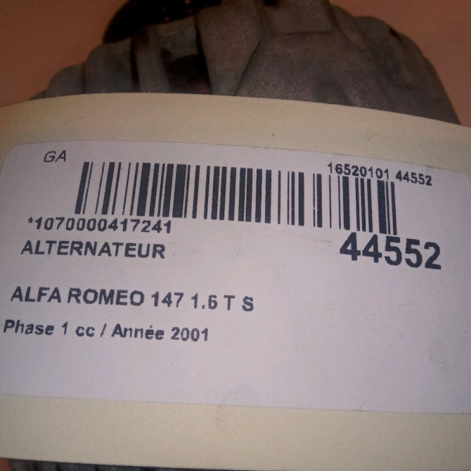 Alternateur occasion ALFA ROMEO 147 Phase 1 09-2000->09-2004 1.6 T S 120ch 46769369 7
