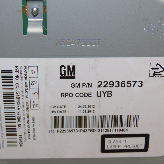 Autoradio occasion OPEL ASTRA IV ASTRA IV Phase 2 2012-07-01->2016-04-30 84046061 3