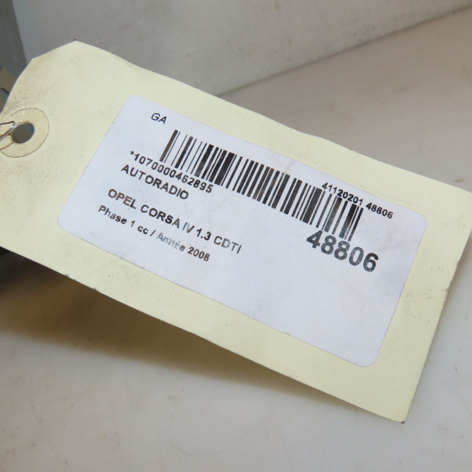 Autoradio occasion OPEL CORSA IV Phase 1 09-2006->12-2010 1.3 CDTI 90ch 93169198 4