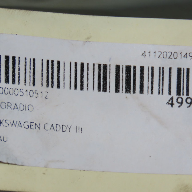 Autoradio occasion VOLKSWAGEN CADDY III Phase 1 03-2004->07-2010 1.9 TDI 105ch 1K0057186PX 5