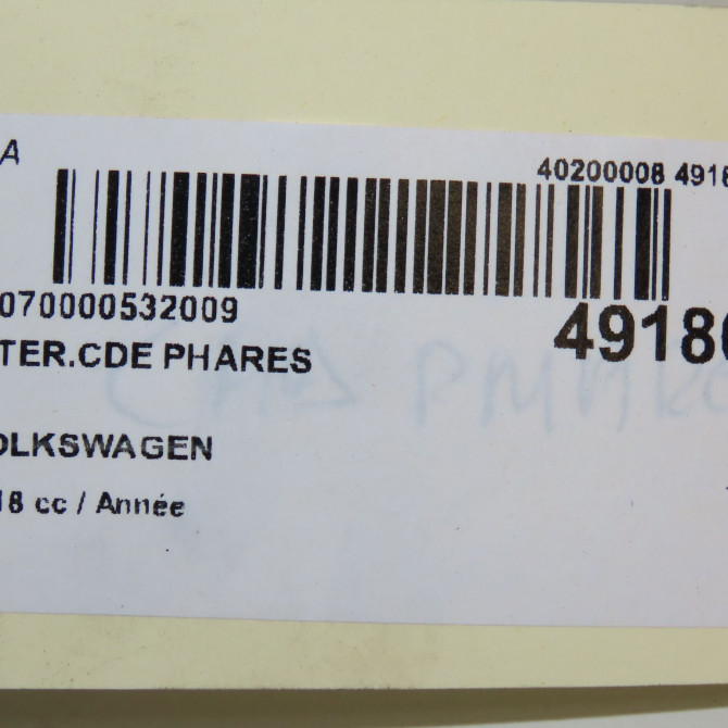 Interrupteur commande de phares occasion VOLKSWAGEN TRANSPORTER VI Phase 1 06-2015->... 3C8941431XSH 4