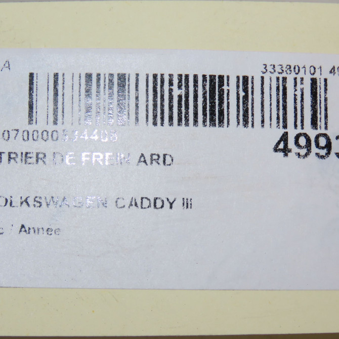 Etrier de frein arrière droit occasion VOLKSWAGEN CADDY III Phase 1 03-2004->07-2010 1.9 TDI 105ch 2K0615424B 6