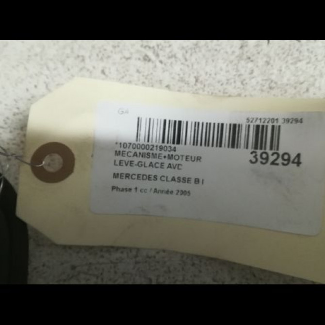 Mecanisme + moteur lève-glace avant droit occasion MERCEDES CLASSE B I Phase 1 06-2005->04-2008 B200CDI 140ch 3