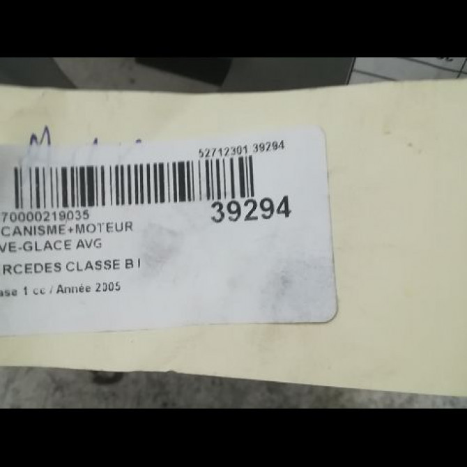 Mecanisme+moteur leve-glace avg occasion MERCEDES CLASSE B I Phase 1 06-2005->04-2008 B200CDI 140ch 3