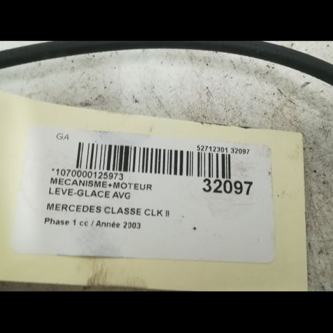 Mecanisme+moteur leve-glace avg occasion MERCEDES CLASSE CLK II Phase 1 05-2002->12-2009 270 CDI 2097200746 3