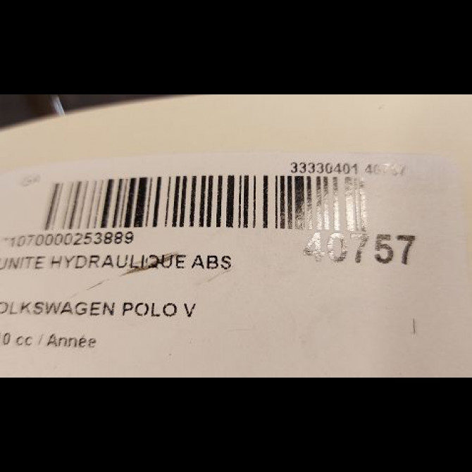 Unité hydraulique ABS occasion VOLKSWAGEN POLO V POLO V Phase 1 2009-09-01->2014-05-31 6R0614517BABEF 3