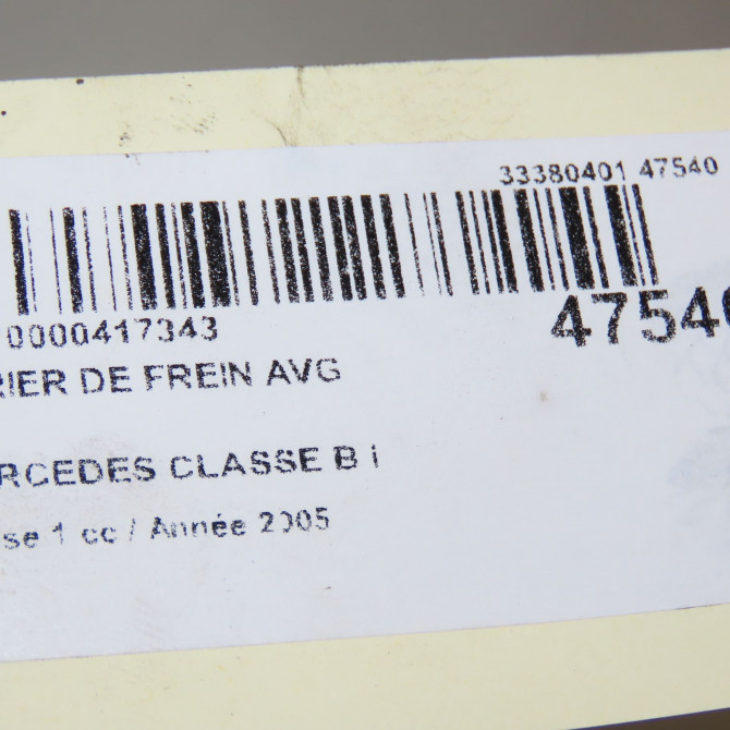 Etrier de frein avant gauche occasion MERCEDES CLASSE B I Phase 1 06-2005->04-2008 B200CDI 140ch 1694200183 5