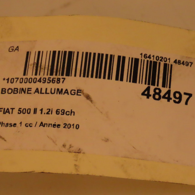 Bobine allumage occasion FIAT 500 II 500 II Phase 1 2007-07-01->2016-03-31 1.2i 69ch 55200112 3
