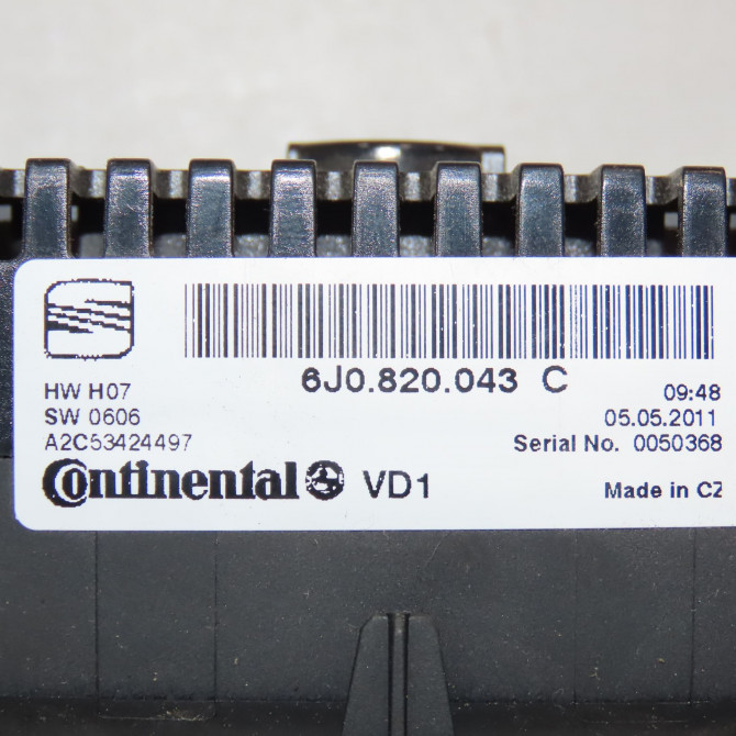 Commande de chauffage occasion SEAT IBIZA IV Phase 1 05-2008->01-2012 1.4i 16v 6J0820043DNEE 3