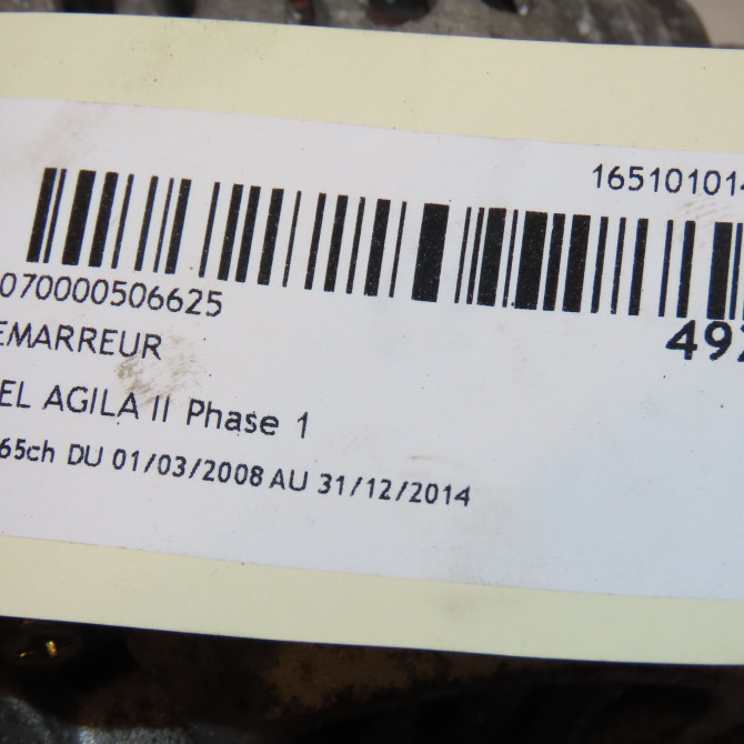 Démarreur occasion OPEL AGILA II Phase 1 03-2008->12-2014 1.0i 65ch 93194147 4