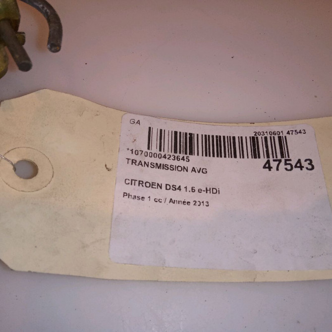 Transmission avant gauche occasion CITROEN DS4 Phase 1 01-2011->03-2016 1.6 e-HDi 110ch 3272PZ 5