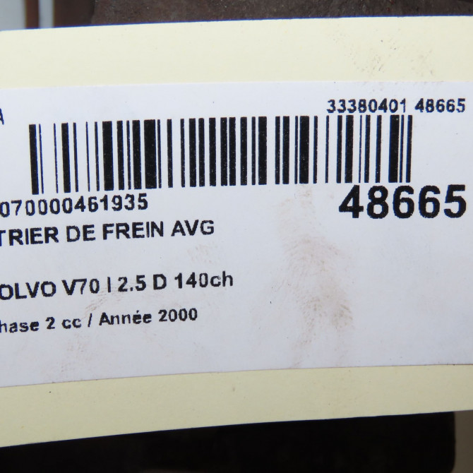 Etrier de frein avant gauche occasion VOLVO V70 I Phase 2 02-2000->06-2004 2.5 D 140ch 8666108 4