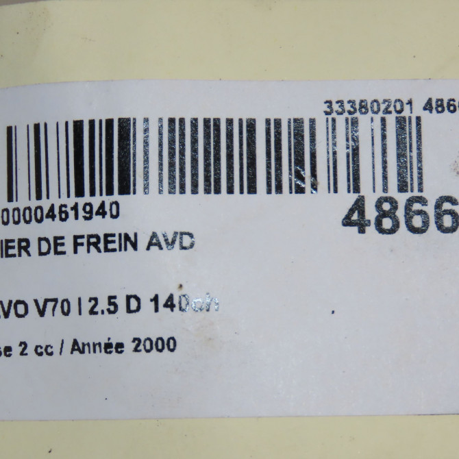 Etrier de frein avant droit occasion VOLVO V70 I Phase 2 02-2000->06-2004 2.5 D 140ch 8666109 5