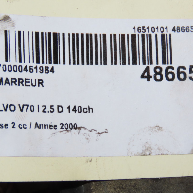 Démarreur occasion VOLVO V70 I Phase 2 02-2000->06-2004 2.5 D 140ch 36050276 7