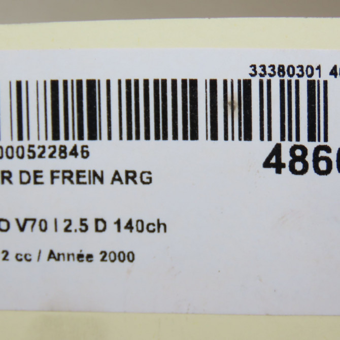 Etrier de frein arrière gauche occasion VOLVO V70 I Phase 2 02-2000->06-2004 2.5 D 140ch 8602006 4