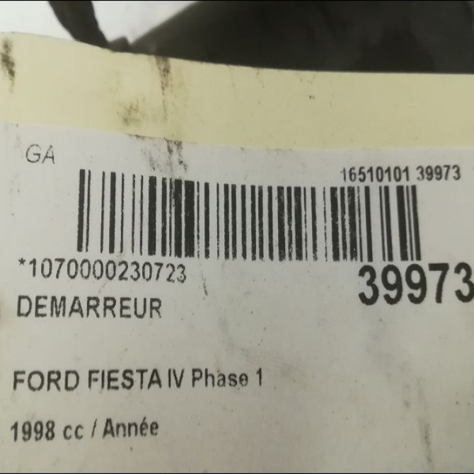 Démarreur occasion FORD FIESTA IV Phase 1 09-1995->09-1999 1416226 3