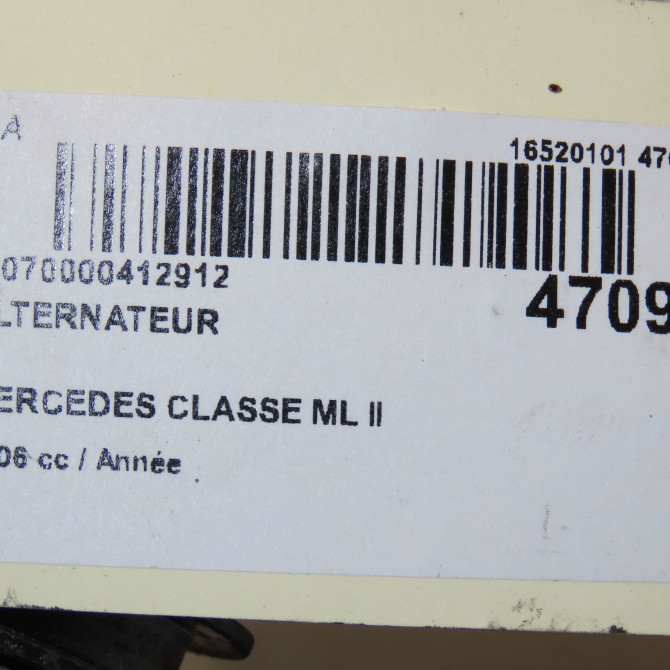 Alternateur occasion MERCEDES CLASSE ML II phase 1 03-2005->09-2008 2721540102 8
