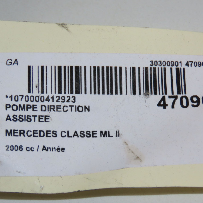 Pompe direction assistee occasion MERCEDES CLASSE ML II phase 1 03-2005->09-2008 64663101 6