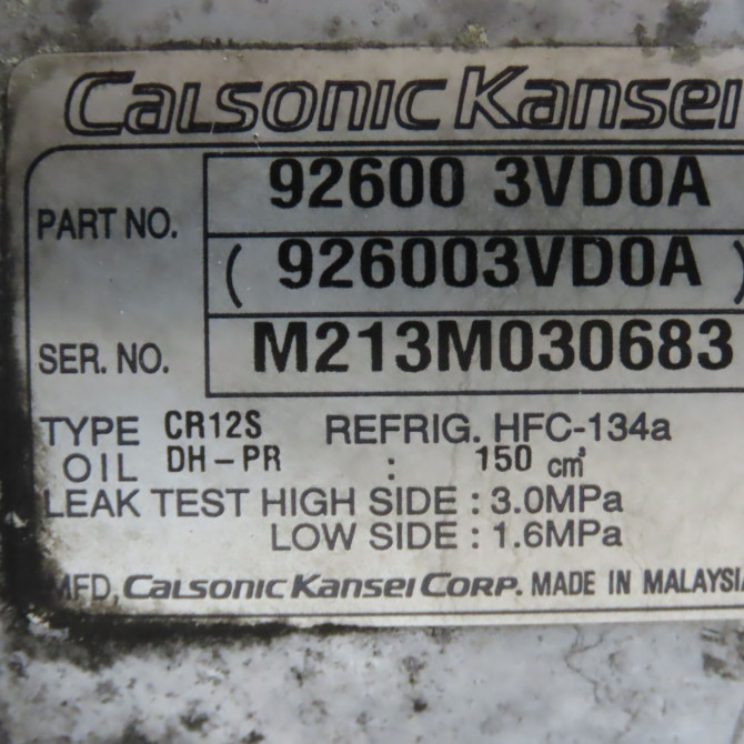 Compresseur air conditionne occasion NISSAN JUKE Phase 1 09-2010->... 1.5 DCI 110ch 4