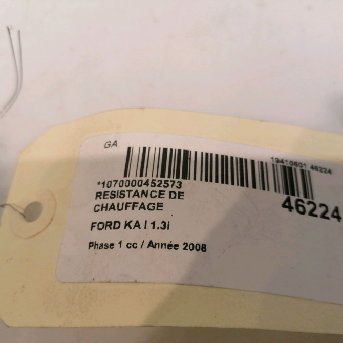 Resistance de chauffage occasion FORD KA I Phase 1 10-1996->10-2008 1.3i 1104100 4