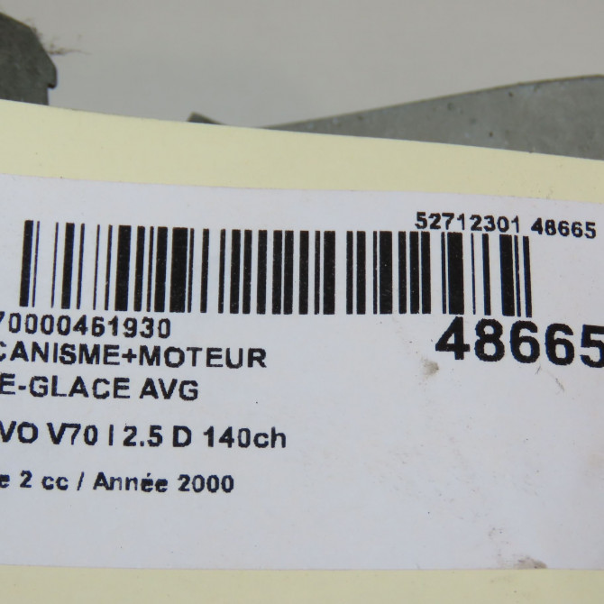 Mecanisme+moteur leve-glace avg occasion VOLVO V70 I Phase 2 02-2000->06-2004 2.5 D 140ch 9152723 5