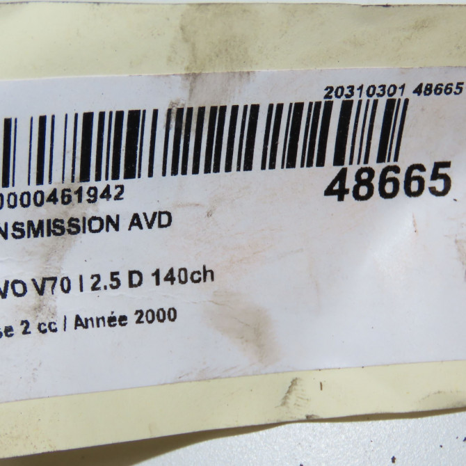 Transmission avant droite occasion VOLVO V70 I Phase 2 02-2000->06-2004 2.5 D 140ch 8251522 6