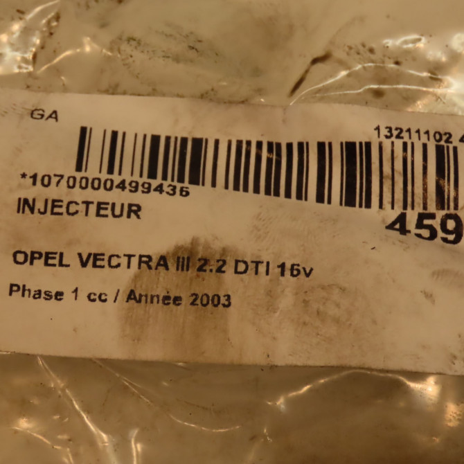Injecteur occasion OPEL VECTRA III Phase 1 06-2002->10-2005 2.2 DTI 16v 125ch 9196701 3