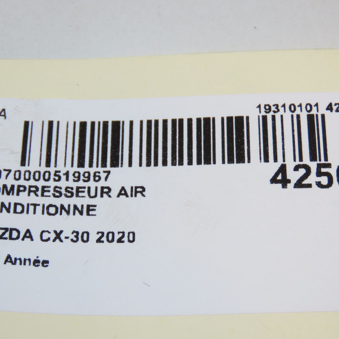 Compresseur air conditionne occasion MAZDA BDGF61450 5