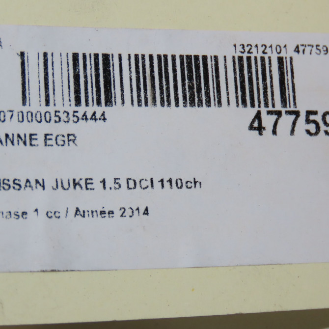 Vanne EGR occasion NISSAN JUKE Phase 1 09-2010->... 1.5 DCI 110ch A471000Q0XVA 5
