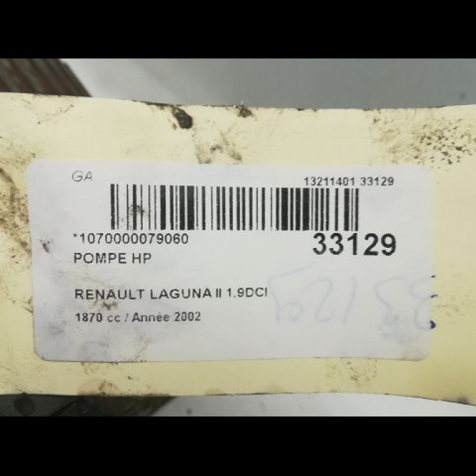 Pompe hp occasion RENAULT LAGUNA II Phase 1 11-2000->03-2005 1.9 DCI 120ch 8200659759 4