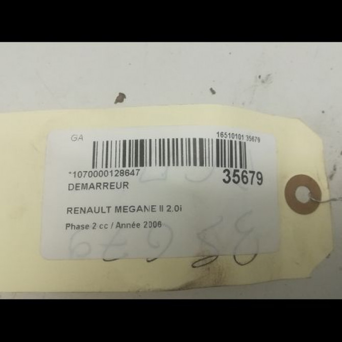 Démarreur occasion RENAULT MEGANE II Phase 2 01-2006->06-2009 2.0i 225ch 8200792969 4
