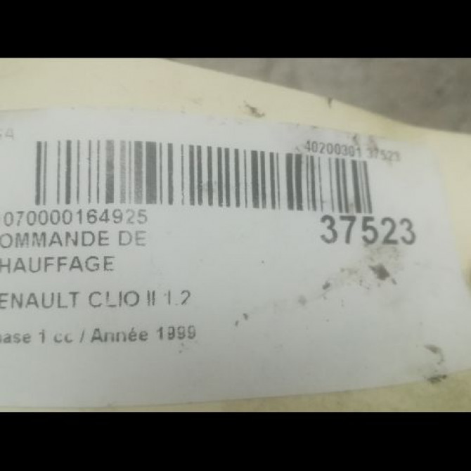 Commande de chauffage occasion RENAULT CLIO II Phase 1 03-1998->06-2001 1.2 3