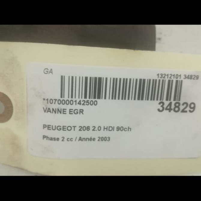 Vanne EGR occasion PEUGEOT 206 Phase 2 02-2003->02-2009 2.0 HDI 90ch 1628JZ 3
