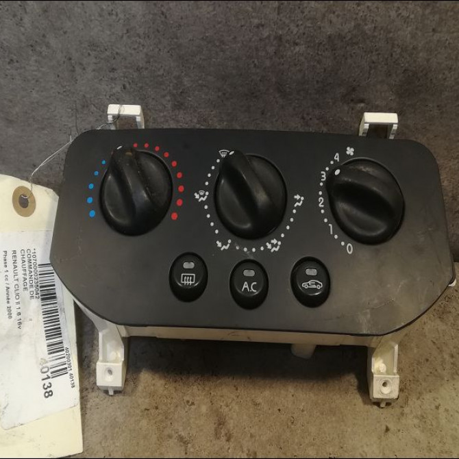 Commande de chauffage occasion RENAULT CLIO II Phase 1 03-1998->06-2001 1.6 16v 1