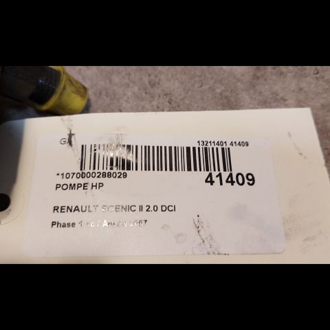 Pompe hp occasion RENAULT SCENIC II Phase 1 03-2004->09-2006 2.0 DCI 150ch 8200803375 4