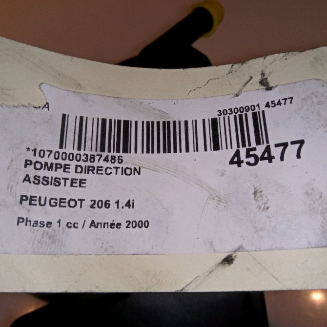 Pompe direction assistee occasion PEUGEOT 206 Phase 1 09-1998->03-2009 1.4i 4007V5 6