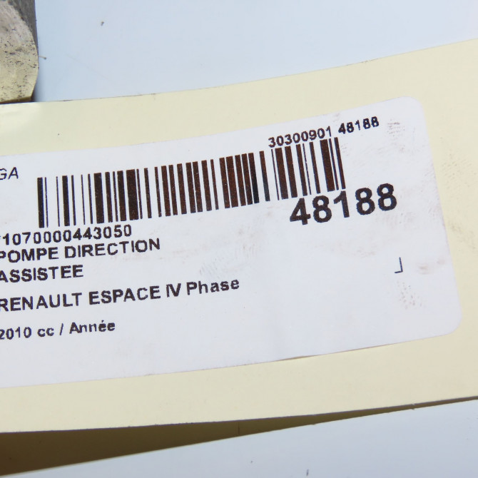 Pompe direction assistee occasion RENAULT ESPACE IV Phase 2 03-2006->07-2012 491100920R 3