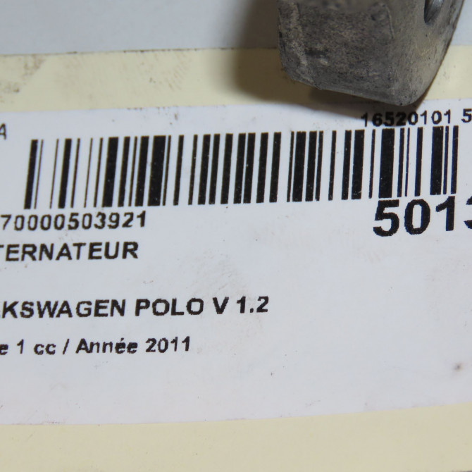 Alternateur occasion VOLKSWAGEN POLO V POLO V Phase 1 2009-09-01->2014-05-31 1.2 70ch 3D903025J 8