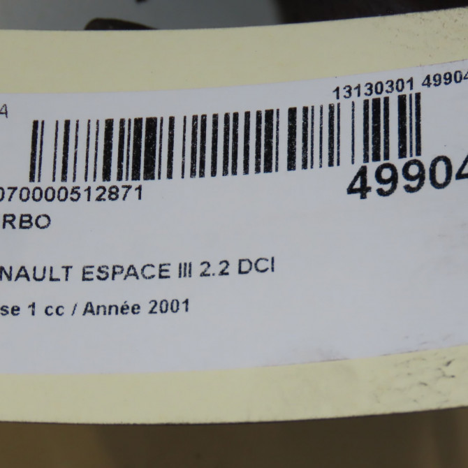 Turbo occasion RENAULT ESPACE III Phase 1 12-1996->09-2002 2.2 DCI 130ch 7701474413 7