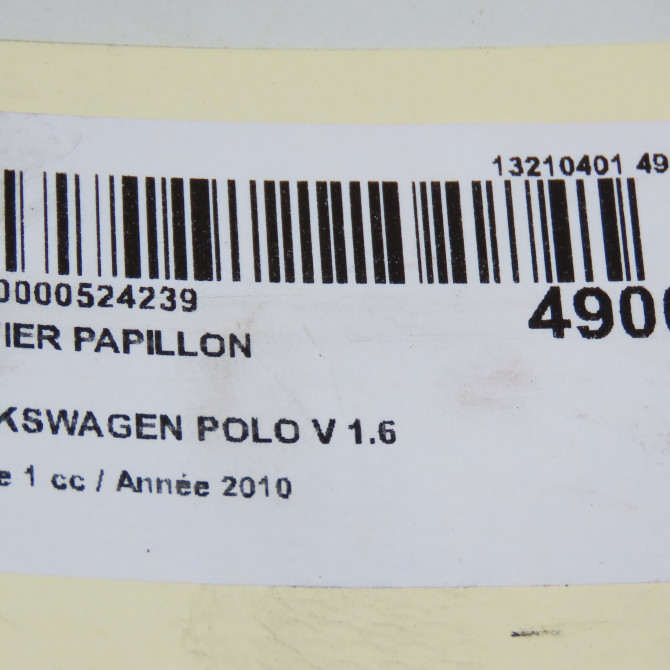 Boitier papillon occasion VOLKSWAGEN POLO V POLO V Phase 1 2009-09-01->2014-05-31 1.6 TDI 75ch 6