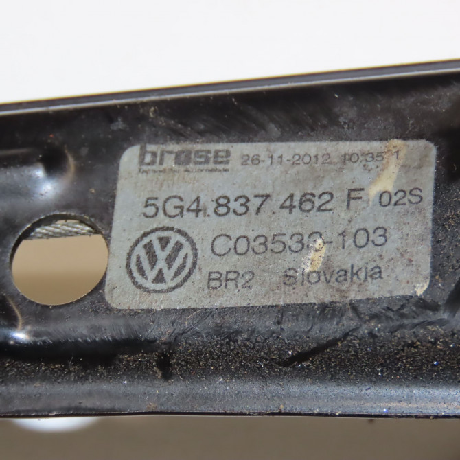 Mecanisme + moteur lève-glace avant droit occasion VOLKSWAGEN GOLF VII GOLF VII Phase 1 2012-10-01->2017-06-30 1.6 TDI 105ch 5G4837462H 7