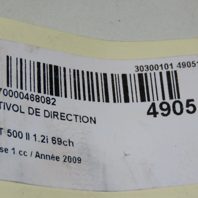 Antivol de direction occasion FIAT 500 II 500 II Phase 1 2007-07-01->2016-03-31 1.2i 69ch 52180852 6