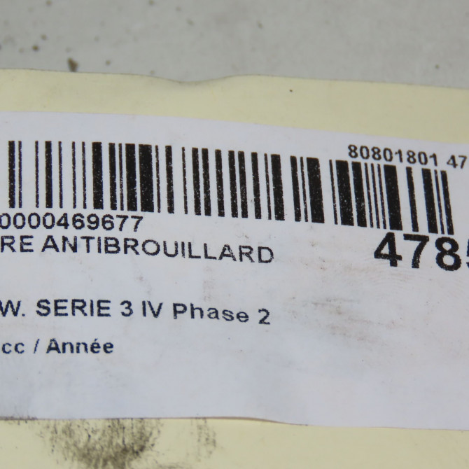 Phare antibrouillard avant gauche occasion B.M.W. SERIE 3 IV Phase 2 09-2001->03-2005 63177894017 5