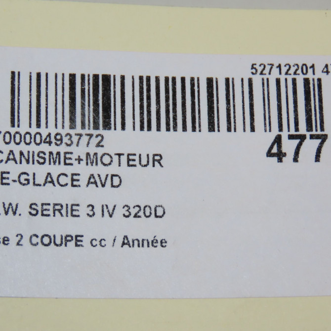 Mecanisme + moteur lève-glace avant droit occasion B.M.W. SERIE 3 IV Phase 1 04-1995->04-1999 320D 150ch 51338229106 6